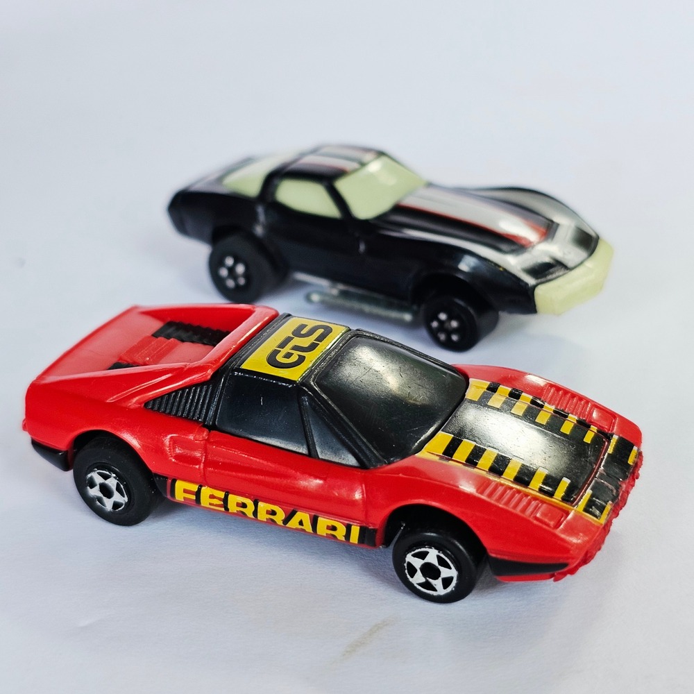 1980 Kidco Diecast Cars Ferrari 308 GTS & Corvette Stingray Lot Vintage Toy
